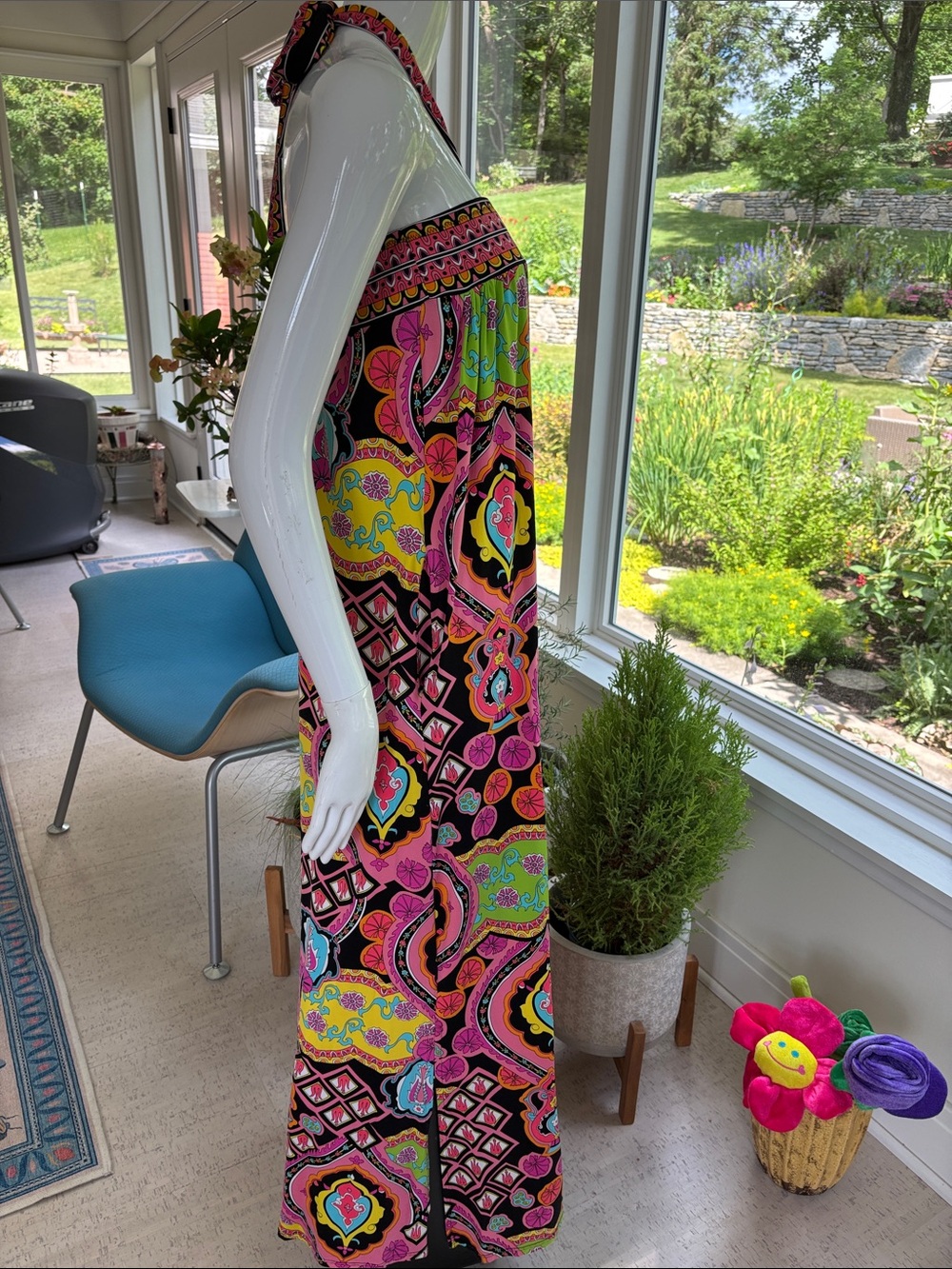 Trina Turk Psychedelic Halter Sarong Dress - Picture 4 of 9